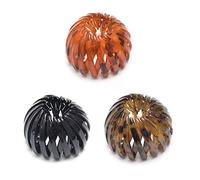 Aatraay Bird Shaped Hair, Vintage Geometric Hair Loops Ponytail Holder with Adjustable Teeth for Women Girls, 3pcs for Weddings Parties (1PCS Big Red) (3PCS (Orange, Green Coffee, Bright Black))