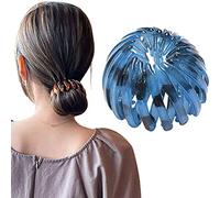 Aatraay Bird Shaped Hair, Vintage Geometric Hair Loops Ponytail Holder with Adjustable Teeth for Women Girls, 3pcs for Weddings Parties (1PCS Big Red) (1PCS (light blue))