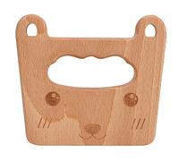 Aatraay Kids Wooden Cutter, Safe Vegetable Fruit Knife Toy for Toddlers with Natural Beech Wood Material, Montessori Kitchen Tools for Children Ages 2-8 (Cat)