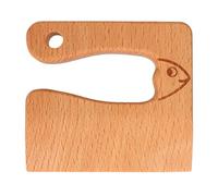 Aatraay Kids Wooden Cutter, Safe Vegetable Fruit Knife Toy for Toddlers with Natural Beech Wood Material, Montessori Kitchen Tools for Children Ages 2-8 (Fish)