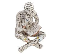 Aatraay Resin Reading Woman Figurine Innovative Lady Reading Pulp Molding Bookshelf Ornaments for Home Decoration (G)