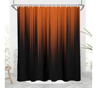 AAtter Burnt Orange and Black Shower Curtain Terracotta Ombre Dark Rust Amber Bright Gothic Cool Anime Mens Modern Abstract Minimalist Home Bathroom Decor Bathtub Set with 12 Hooks, 60x72, Gradient