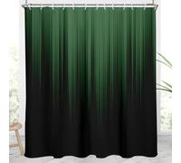 AAtter Green Black Shower Curtain Striped Abstract Modern Gothic Boho Gradient Dark Simple Art Men Extra Long XL Large Bathroom Home Decor Bathtub Set with 12 Hooks, 72x84, Gradient