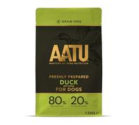 AATU 80/20 Premium Dry Adult Dog Food 1.5kg, Duck, Grain & Gluten-Free | Made With Super-8 Nutrient Blend & Natural Ingredients. 80% Meat. Slow-Cooked. No Preservatives
