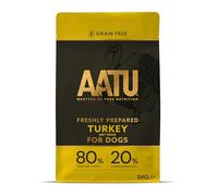 AATU 80/20 Premium Dry Adult Dog Food 5kg, Turkey, Grain & Gluten-Free | Made With Super-8 Nutrient Blend & Natural Ingredients. 80% Meat. Slow-Cooked. No Preservatives