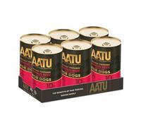 AATU 90/10 Wet Dog Food in a Tin - Angus Beef (6x400g) - Grain Free Recipe - No Artificial Ingredients - Good for Low Maintenance Feeding
