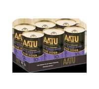 AATU 90/10 Wet Dog Food in a Tin - Pork & Wild Boar (6x400g) - Grain Free Recipe - No Artificial Ingredients - Good for Low Maintenance Feeding. (Packaging may vary).