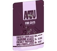 AATU 97/3 Complete Wet Cat Food, Chicken & Quail (10x85g) - Grain Free Recipe, No Artificial Ingredients, Easy Tear Pouches