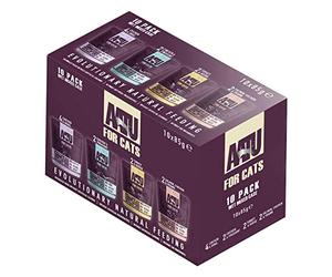AATU 97/3 Complete Wet Cat Food, Multi Pack (10x85g) - Grain Free Recipe, No Artificial Ingredients, Easy Tear Pouches
