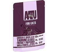 AATU 97/3 Dry Cat Food, Chicken and Quail, No Artificial Ingredients, Grain Free Recipe, Easy Tear Pouches (16 x 85 g)