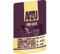 AATU 97/3 Wet Cat Food - Turkey & Goose (10x85g) - Grain Free Recipe with No Artificial Ingredients - Easy Tear Pouches