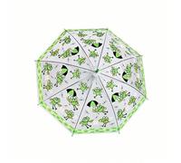 AAUMB02 Kids Umbrella - Colorful Transparent Cartoon Print, Lightweight & Durable Children’s Umbrella with Safety Handle | Fun Rain Protection for Boys & Girls - School, Travel, & Outdoor (Frog)