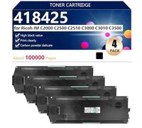aauot 418425 Waste Toner Box Compatible for Ricoh IM C2000 C2500 C2510 C3000 C3010 C3500 Printers, High Yield 100000 Pages, Clear Printing,Black-4 pack