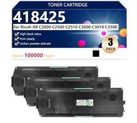 aauot 418425 Waste Toner Box Compatible for Ricoh IM C2000 C2500 C2510 C3000 C3010 C3500 Printers, High Yield 100000 Pages, Clear Printing,Black-3 pack