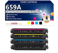 aauot 659A High Yield Toner Cartridge - Toner Cartridge Compatible W2010A W2011A W2012A W2013A for HP Color LaserJet Enterprise M856dn 856x MFP M776dn 776z Printers,1 set