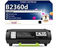 aauot B2360d Toner Cartridges Compatible with Chip for Dell B2360d B2360dn B3460dn B3465dn B3465dnf Printer, High Yield 8500 Pages,Black-1 pack