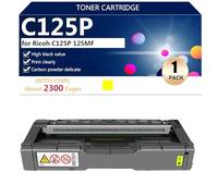 aauot C125P Toner Cartridge Compatible for Ricoh C125P 125MF 434060 434061 434062 434063 Printer, Clear and Sharp, Quick to Adapt,Yellow-1 pack