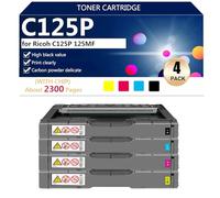 aauot C125P Toner Cartridge Replacement for Ricoh C125P 125MF Printer, Clear and Sharp, 2300 Pages,BCMY-1 pack