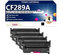 aauot CF289A Toner Cartridges Compatible for HP LaserJet Enterprise M507X M507n M507dn M528c M528f M528dn Printers, Clear Printing, High Yield 5000 Pages,4*Black