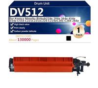aauot DV512 Developer Unit Compatible for Konica Minolta Bizhub224e 284e 364e 454e 554e C554 C221 C221s C224 C224e C281 C284 284e Printer, High Yield 130000 Pages,Black-1 pack
