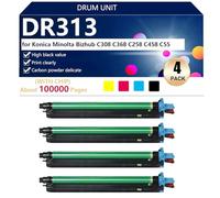 aauot High Yield DR313 Drum Unit Replacement for Konica Minolta Bizhub C308 C368 C258 C458 C55 Printers, Clear and Durable,BCMY-1 pack
