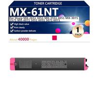 aauot MX-61NT Toner Cartridges Compatible for Sharp MX-2651 3051 MX-3551 4051 MX-3071 3571 MX-4071 5051 6051 5071 6071 Printers, High Yield 40000 Pages, Clear Printing,Magenta