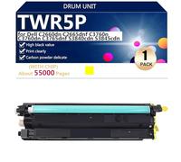 aauot TWR5P Drum Unit Compatible for Dell C2660dn C2665dnf C3760n C3760dn C3765dnf S3840cdn S3845cdn Printers, High-Volume Printing,Yellow-1 pack