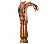 AAureolo Modern Rose Gold Swan Shape Bathroom Faucet, Single Lever to Adjust Water Flow Size/Hot and Cold, Single Hole, Retro and Elegant, Bathroom Vanity, Basin, Bathtub, Kitchen Sink Faucet.
