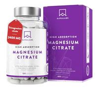 Aavalabs Magnesium Supplements for Women and Men - 2400mg per Daily Dose - (360mg Elemental) - 180 Magnesium Citrate Capsules - 3 Capsules Per Day - Vegan