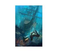 AAVEDA Game Sea of thieves 1 Canvas Poster Bedroom Decor Sports Landscape Office Room Decor Gift Unframe-style 12x18inch(30x45cm)