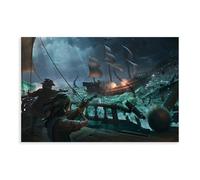 AAVEDA Game Sea of thieves 4 Canvas Poster Wall Art Decor Print Picture Paintings for Living Room Bedroom Decoration Unframe-style 16x24inch(40x60cm)