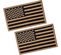 AAVEDGE 2 PCS American Flag Patch, Black & Gold US Flag Patch, Military Tactical Patches, Hook and Loop Embroidered Morale Sew On Patches for Backpacks, Jeans, Jackets, Hats, Caps & Clothes.