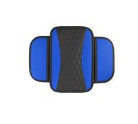 AAWEI Car Armrest Cover for Skoda Yeti (5L 2009-2017),Pu Leather Centre Console Pad With Side Storage Pockets,Waterproof Scratchproof Diamond Quilted Arm Rest Box Protector,Blue