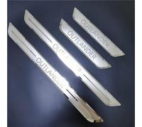 AAWEI Door Sill Scuff Plates for Mitsubishi Outlander 2007-2021,Stainless Steel Kick Guard Protector,Anti Scratch Threshold Bar,Self Adhesive Car Trim 4pcs