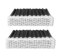 AAwipes 4.92" Cleanroom Lint Free Swabs (200 pcs, Large Flat Sqaure Head 13.5 mm/0.53", Knitted Polyester, Black) Swab Sticks Microfiber Cleaning Swabs (A5125A)