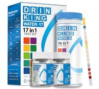 AAwipes Drinking Water Test Strips 17-in-1 100 Strips + 2 Bacteria Tester Kits, Lab-Validated Complete Water Testing for Home, Well, Tap Water, City Water, Flood Water Testing Strips (K03-100)