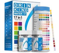 AAwipes Drinking Water Test Strips 17 in 1 50 Strips + 2 Bacteria Tester Kits, Complete Water Testing Kits for Home, Well, Tap Water, City Water, Flood Water Testing Strips (K03-50)