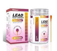 AAwipes Lead Test Kit 60 Swabs Enhanced Lead Testing Formulation at Home Lead Paint Test Kit Testing for Dishes Paint Cups Ceramics Toy and All Surfaces - Quick Results in 30s Lead Detector (60)
