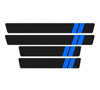 AAXgy 4 PCS Car Door Sill Protector for Hyundai Kona Electric 2018-2022 2023 2024 2025 OS, Threshold Protection Sticker -Car Sill Protectors Strips, Carbon Fiber Step Pedal Sticker,B-Blue