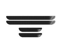 AAXgy 4 PCS Car Door Sill Protector for Peugeot 208 2021-2022 2023 2024 2025, Stainless Steel Car Door Sill Protector -Car Sill Protectors Strips, Car Threshold Scuff Plate,B-Carbon Fiber