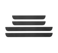 AAXgy 4 X Rubber Door Entry Sill Protectors for Hyundai Kona Electric 2018-2022 2023 2024 2025 OS, Non-slip Kick Plates, Durable Guard to Cover Existing Scratches and Prevent New Damage,A-black