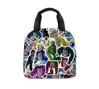 Aayahakawa Eat Sleep Gorilla Monkey Tag Lunch Box Cartoon Game Waterproof Insulated Lunch Bag for Boys Reusable Tote Bento for Men Work Office Anime Lunchbag (Type 14, 22 * 13 * 20cm)