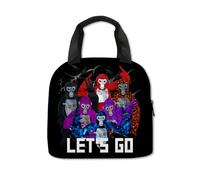 Aayahakawa Eat Sleep Gorilla Monkey Tag Lunch Box Cartoon Game Waterproof Insulated Lunch Bag for Boys Reusable Tote Bento for Men Work Office Anime Lunchbag (Type 16, 22 * 13 * 20cm)