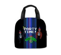 Aayahakawa Eat Sleep Gorilla Monkey Tag Lunch Box Cartoon Game Waterproof Insulated Lunch Bag for Boys Reusable Tote Bento for Men Work Office Anime Lunchbag (Type 17, 22 * 13 * 20cm)