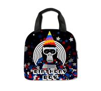 Aayahakawa Eat Sleep Gorilla Monkey Tag Lunch Box Cartoon Game Waterproof Insulated Lunch Bag for Boys Reusable Tote Bento for Men Work Office Anime Lunchbag (Type 9, 22 * 13 * 20cm)