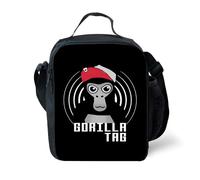 Aayahakawa Gorilla Monkey Tag Lunch Box Cartoon Game Waterproof Insulated Lunch Bag for Boys Reusable Tote Bento for Men Work Office Anime Eat Sleep Gorilla Game LunchBag (Type 16, 26.5x20x11.5cm)