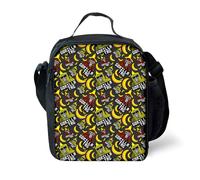 Aayahakawa Gorilla Monkey Tag Lunch Box Cartoon Game Waterproof Insulated Lunch Bag for Boys Reusable Tote Bento for Men Work Office Anime Eat Sleep Gorilla Game LunchBag (Type 6, 26.5x20x11.5cm)