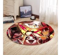 Aayahakawa Hazbin Hotel Round Area Rug Alastor/Angel Dust/Charlie Morningstar Anime Print Pattern Carpet Anti Slip Rug for Home and Living Room Decor (Type 9, 80cm)
