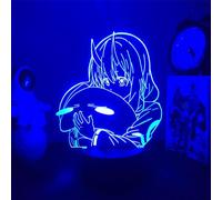 Aayahakawa Rimuru Tempest That Time I Got Reincarnated as a Slime Manga Lamp 3D Decor Lamp with 7 Color Change Anime Night Light Illusion LED Lamp Gift
