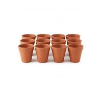 Aayuleubeda Badi Care ABC Handcrafted Mitti Clay Coffee Mugs and Tea Cups Handmade Clay Coffee Mug Set Chai ke Cup (Pack of 12)